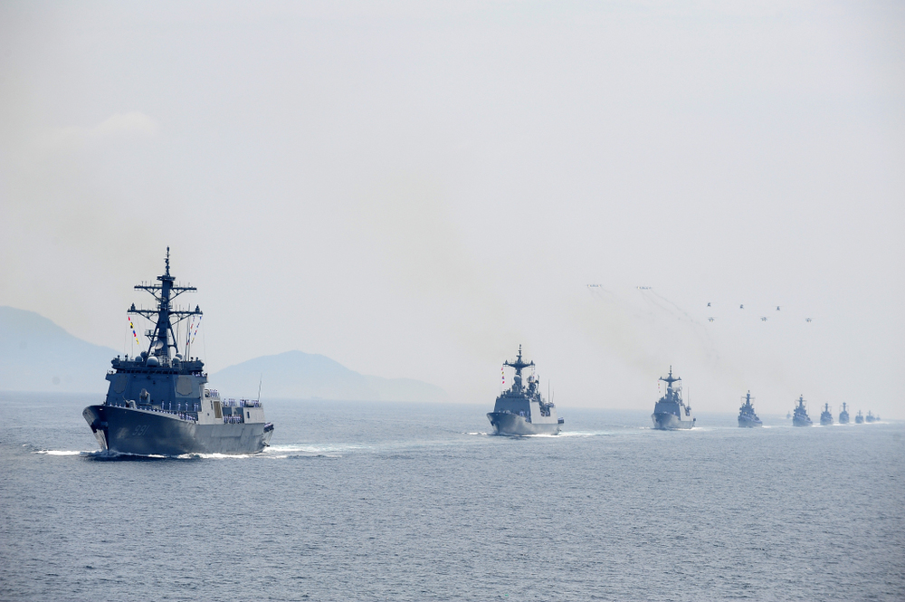 South Korean naval vessels sail across the Yeosu Sea in this file photo. (Shutterstock)