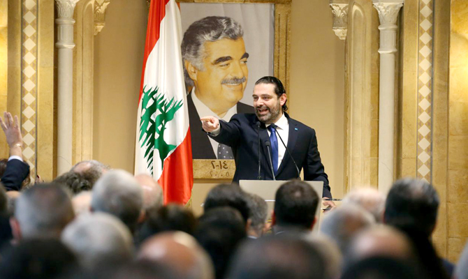 Lebanese Prime Minister-designate Saad Al-Hariri gestures during a news conference in Beirut on Nov. 13. (Reuters)
