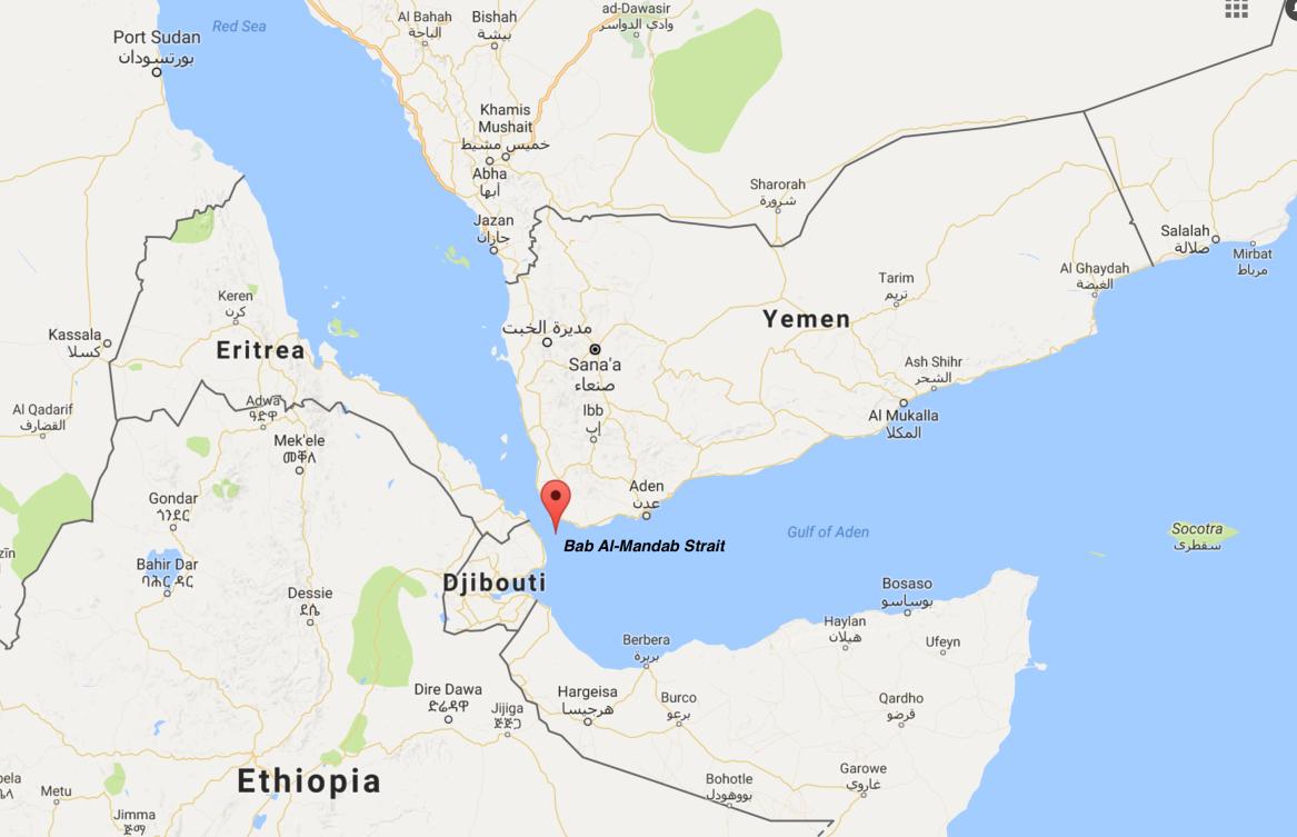 Bab El Mandeb Map Houthi Militia 'Planting Mines In Bab Al-Mandab Strait' | Arab News