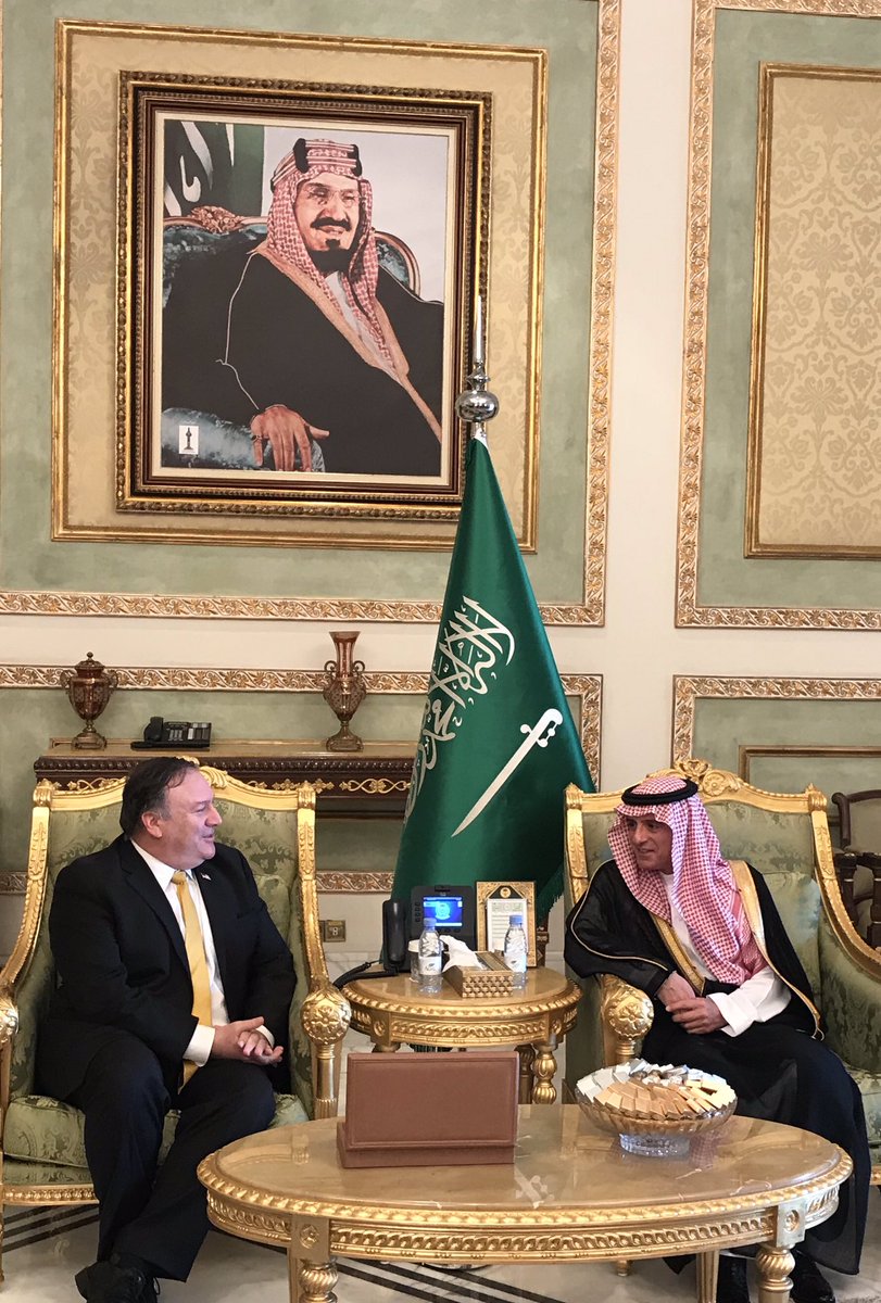US Secretary of State Pompeo meets with Saudi King Salman