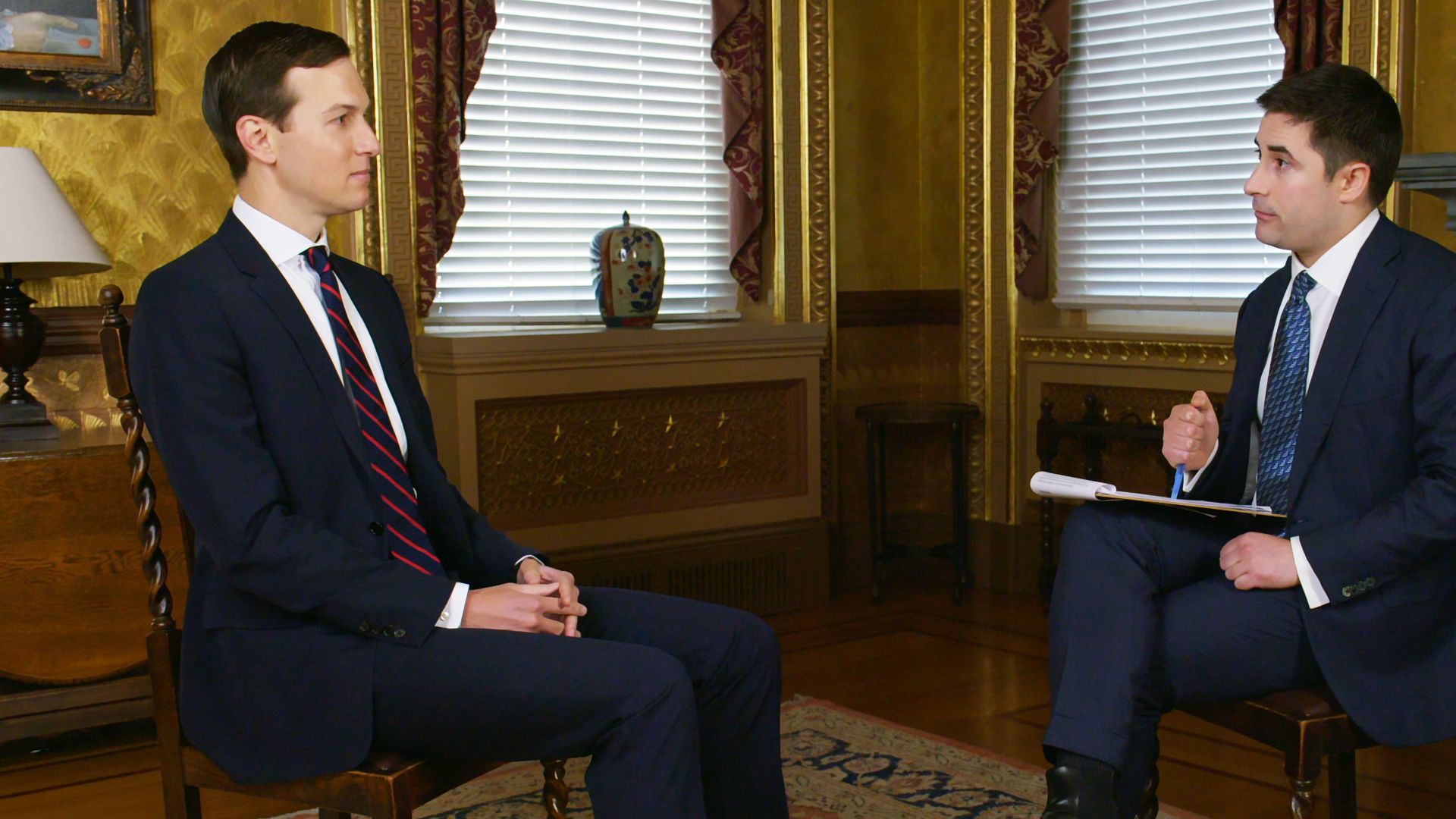 Jared Kushner being interviewed on 'Axios on HBO'. 