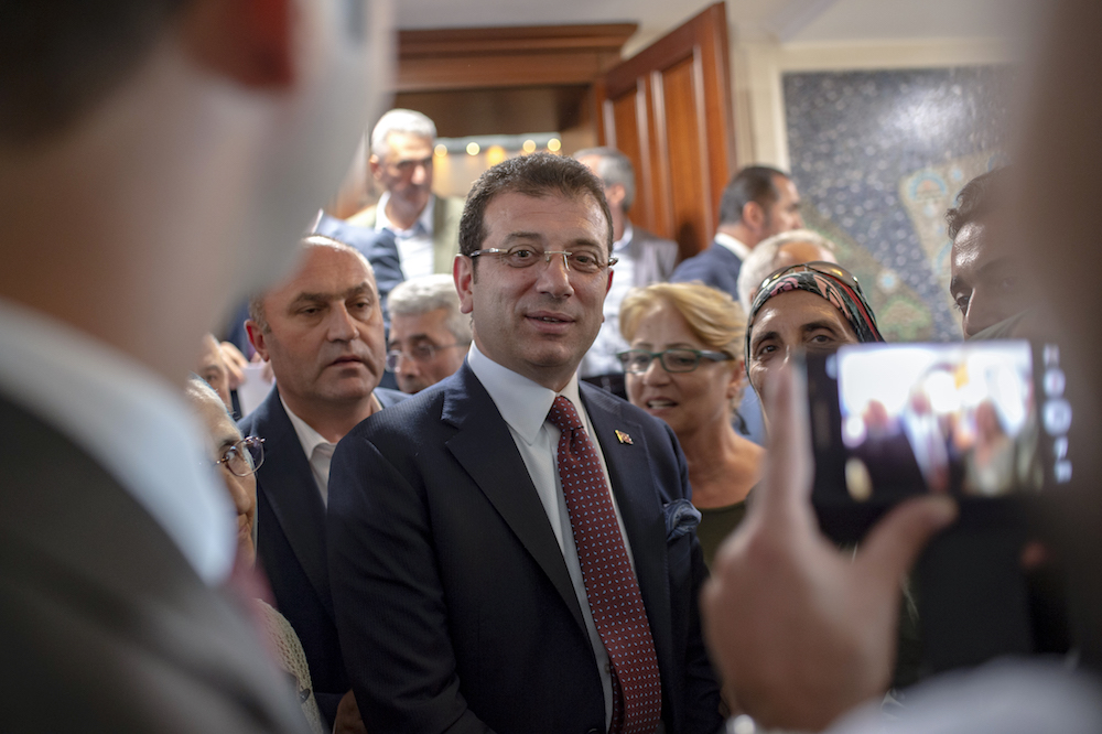 Istanbul's Mayor Ekrem Imamoglu cancelled the transfer of more than 350 million lira to some pro-government foundations. (File/AFP)