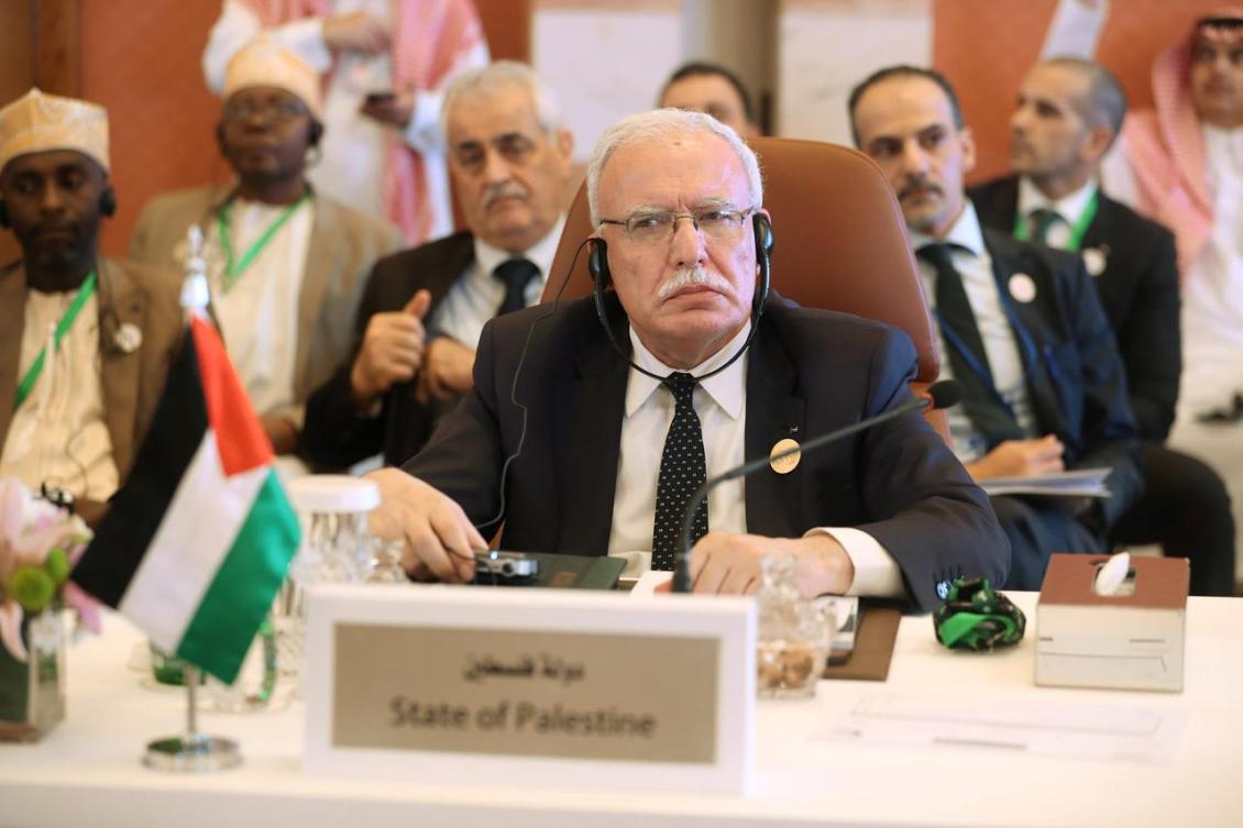 Palestinian Foreign Minister Riyad Al-Maliki during a preparatory meeting for the GCC, Arab and Islamic summits in Jeddah, Saudi Arabia. (Reuters)