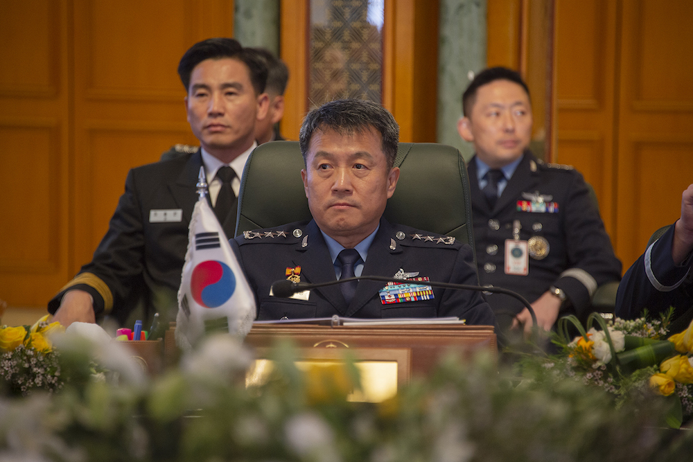 Representatives from more than 60 countries including Israel but not Iran met in Bahrain on Monday to discuss maritime security following attacks on tankers in the Gulf and Saudi oil installations. (SPA)