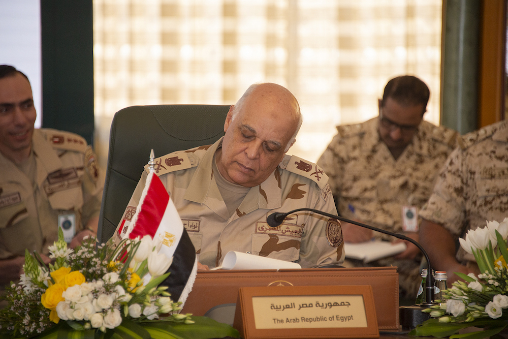 Representatives from more than 60 countries including Israel but not Iran met in Bahrain on Monday to discuss maritime security following attacks on tankers in the Gulf and Saudi oil installations. (SPA)