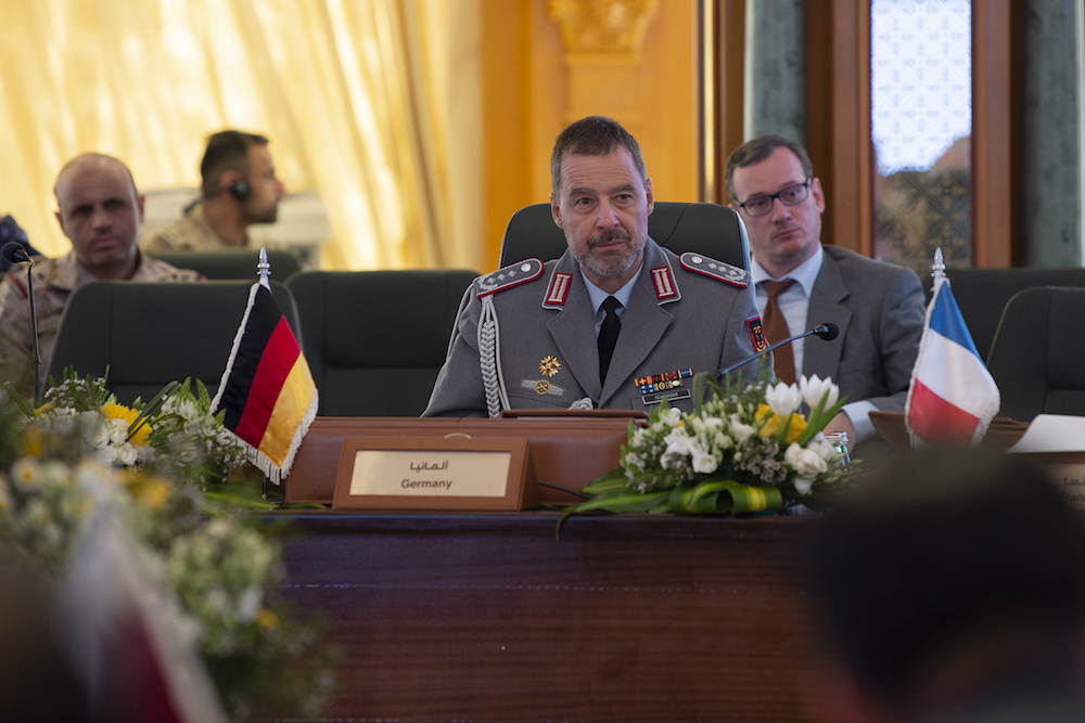 Representatives from more than 60 countries including Israel but not Iran met in Bahrain on Monday to discuss maritime security following attacks on tankers in the Gulf and Saudi oil installations. (SPA)