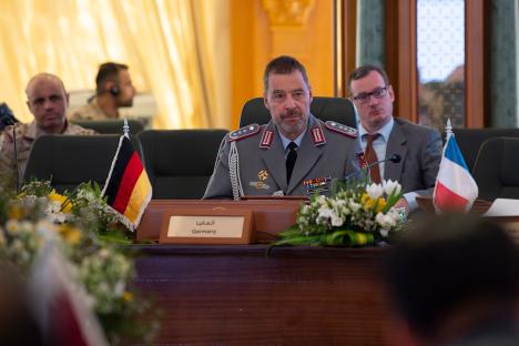 Representatives from more than 60 countries including Israel but not Iran met in Bahrain on Monday to discuss maritime security following attacks on tankers in the Gulf and Saudi oil installations. (SPA)