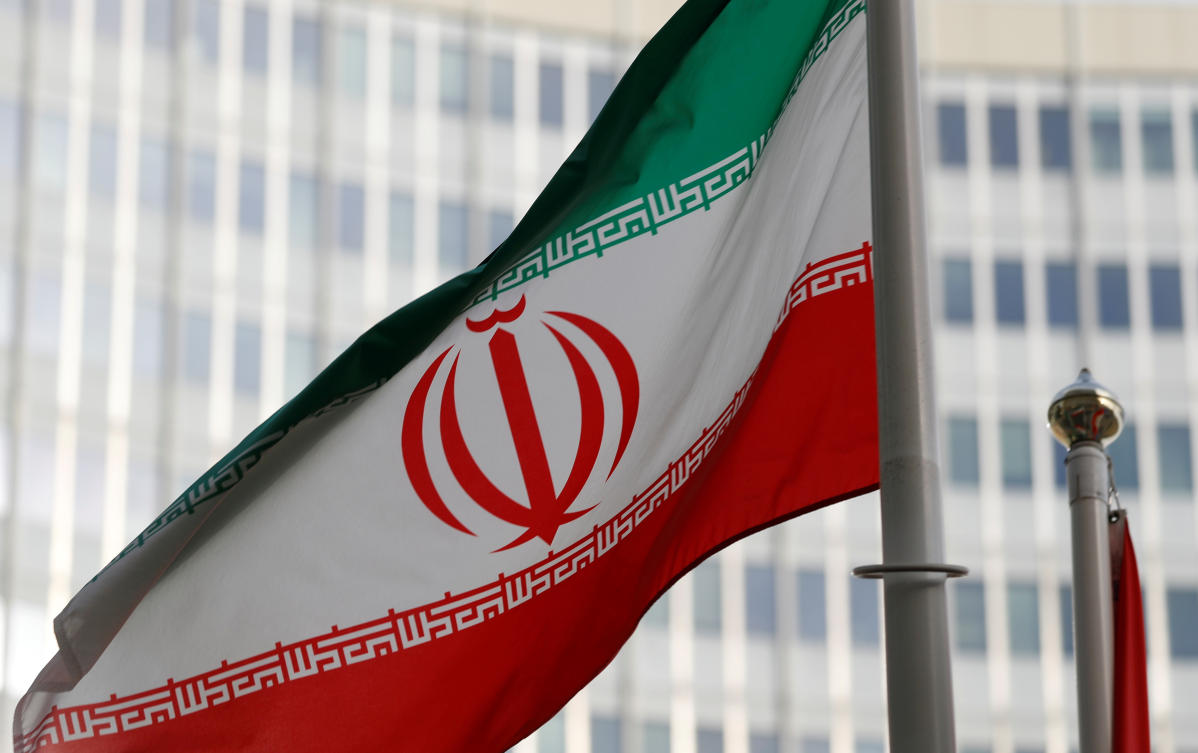 The Iranian flag flutters in front the International Atomic Energy Agency (IAEA) headquarters in Vienna, Austria March 4, 2019. (Reuters)