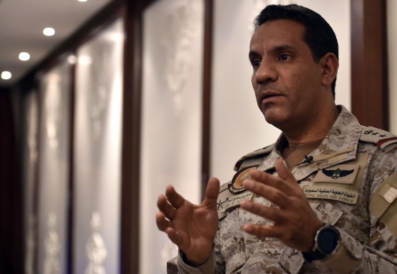 Spokesman of the Arab Coalition Colonel Turki Al-Malik. (AFP)