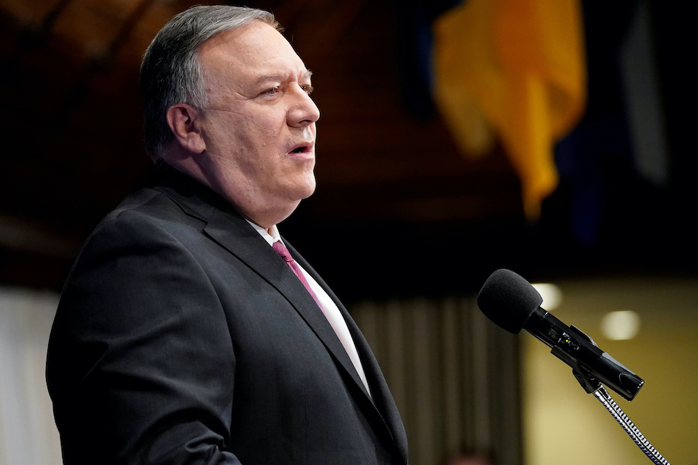 Secretary of State Mike Pompeo speaks at the National Press Club in Washington, DC, US. (File/Reuters)