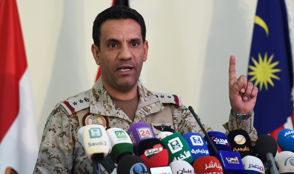 Spokesman Col. Turki Al-Maliki said the attack was a war crime that had threatened the lives of civilian travelers. (SPA)