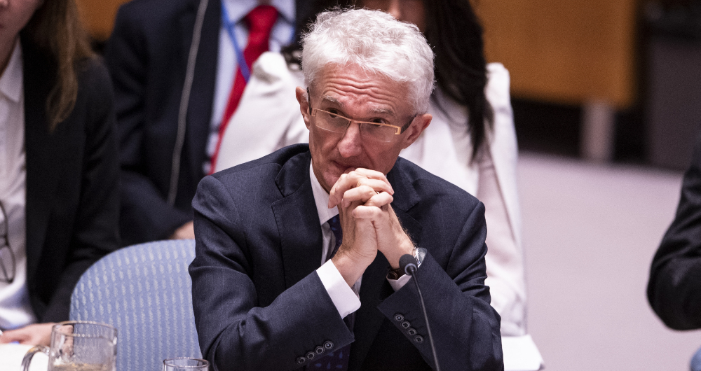  UN’s humanitarian chief Mark Lowcock warned against the impact of the Marib attacks on people. (AFP/File)