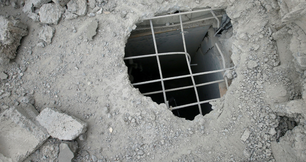 A home damaged in a rocket attack on US-led forces in and near Erbil International Airport. (Reuters)