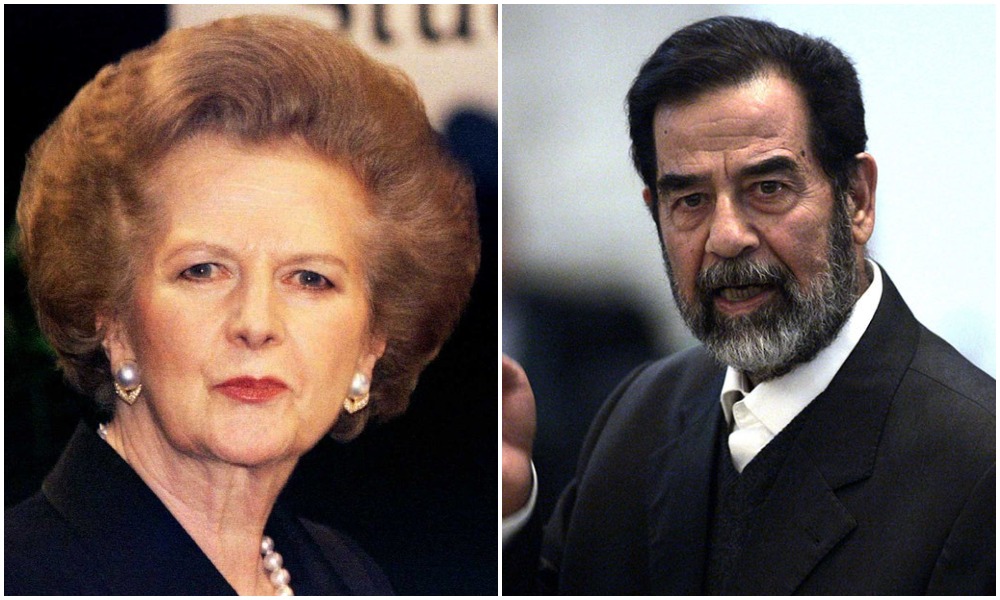 Former British Prime Minister Margaret Thatcher compared Saddam Hussein to Nazi leader Adolf Hitler when Iraq invaded Kuwait. (Reuters/File Photos)