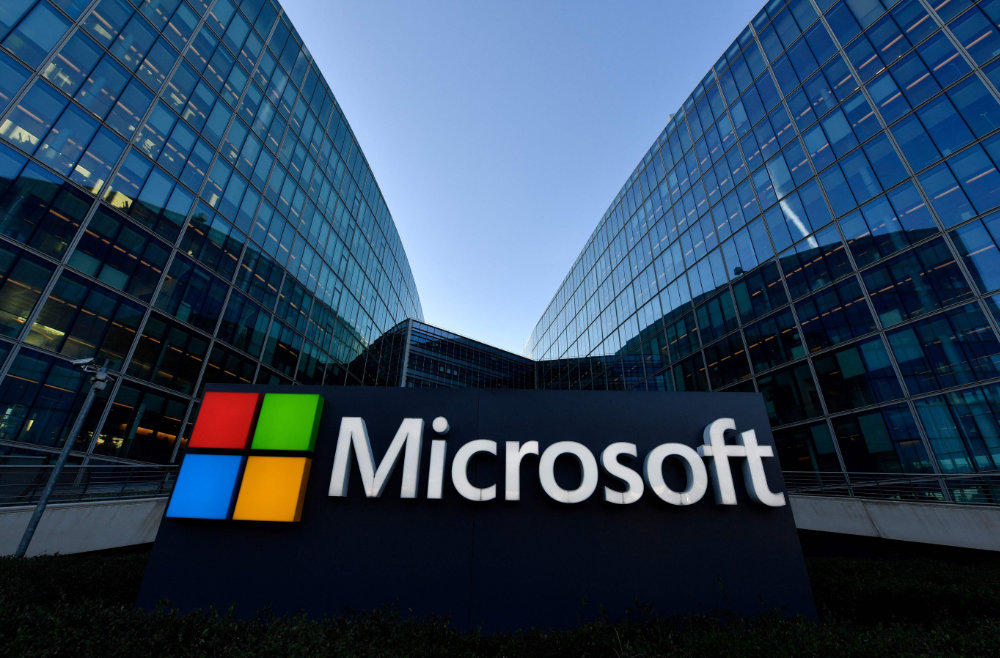 Microsoft has said a state-sponsored hacking group operating out of China is exploiting previously unknown security flaws in its Exchange email services to steal data from business users. (AFP / GERARD JULIEN)