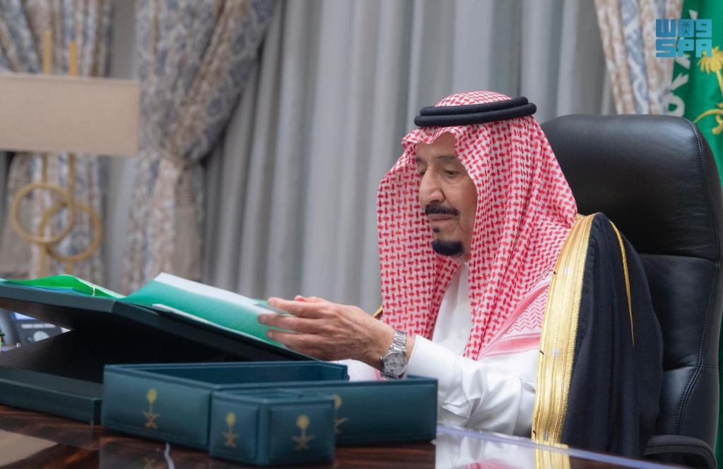 Saudi Arabia’s cabinet held its weekly meeting, chaired by King Salman virtually from NEOM, on Tuesday, March 16, 2021. (SPA)