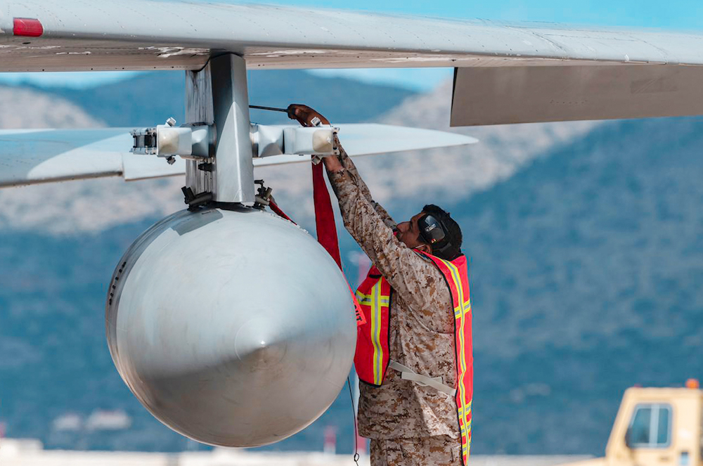 The “Falcon Eye 1” exercise took place at the Souda Air Force Base in Greece. (Saudi Ministry of Defense) The “Falcon Eye 1” exercise took place at the Souda Air Force Base in Greece. (Saudi Ministry of Defense)