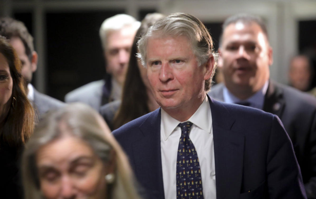 Manhattan District Attorney Cyrus Vance Jr. is seen outside the Criminal Court in New York in this Feb. 14, 2020, photo. (AP Photo/Bebeto Matthews, File)