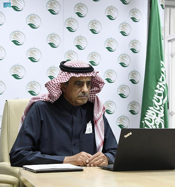 KSrelief remotely participates in a ceremony to launch the International Organization for Migration’s response plan for 2022. (SPA)