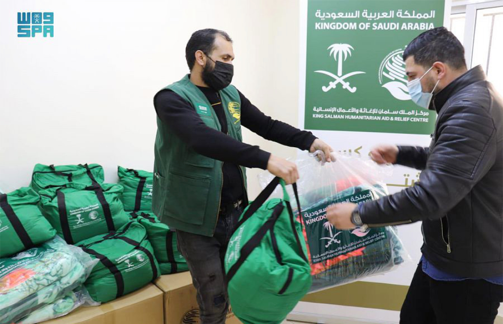 Saudi aid agency continues relief work in Jordan. (SPA)
