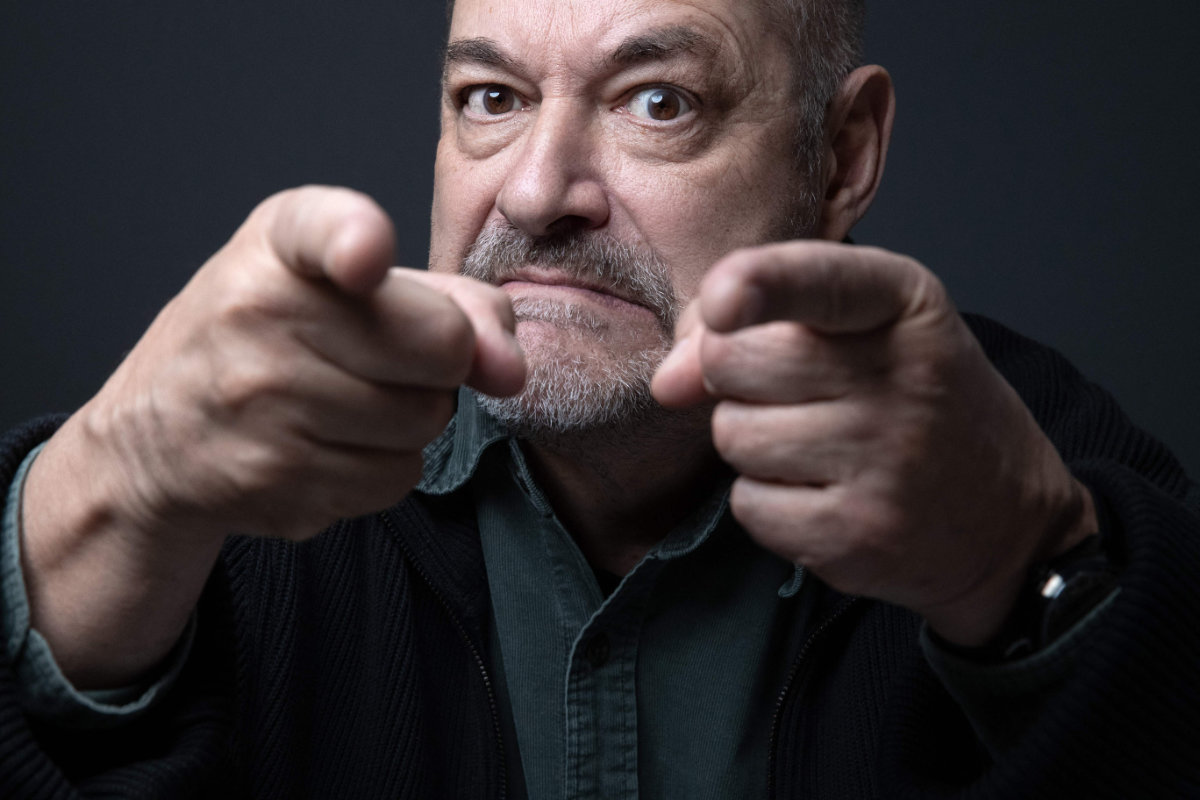 French film director Jean-Pierre Jeunet poses during a photo session in Paris on February 2, 2022. (Photo by Joel Saget / AFP) 