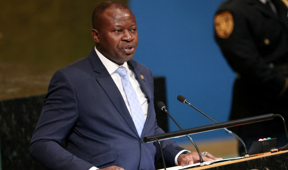 Burkina Faso's President Paul Henri Sandaogo Damiba attends the 77th United Nations General Assembly at U.N. headquarters in New York City, New York, US, September 23, 2022. (REUTERS)