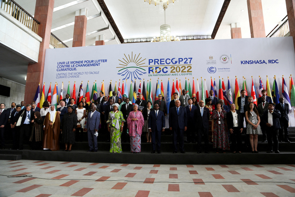 An informal ministerial meeting ahead of the COP27 climate summit, in Kinshasa, Democratic Republic of Congo October 3, 2022. (Reuters)