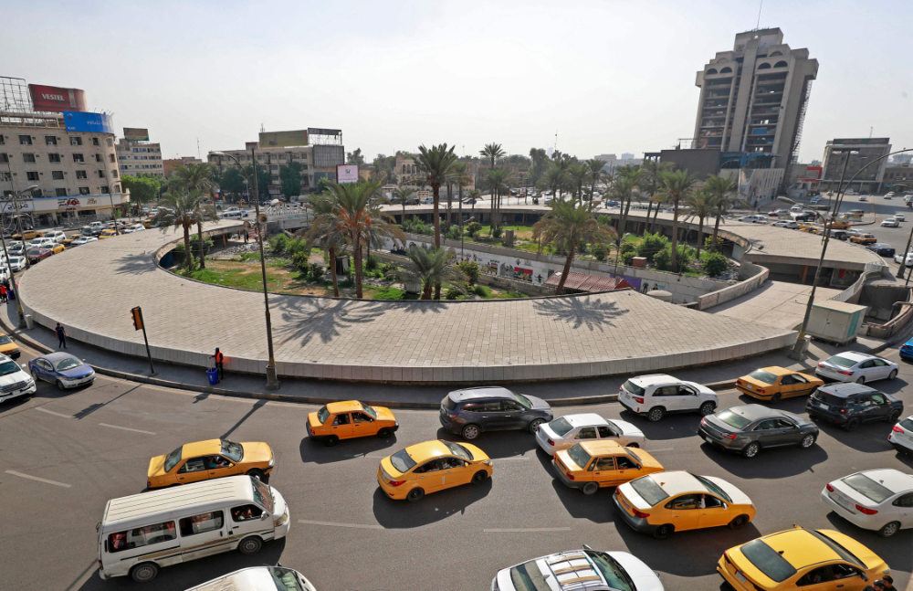 Baghdad’s Tahrir Square — once the epicenter of the October 2019 nationwide anti-government protest movement — is now transformed. (AFP)