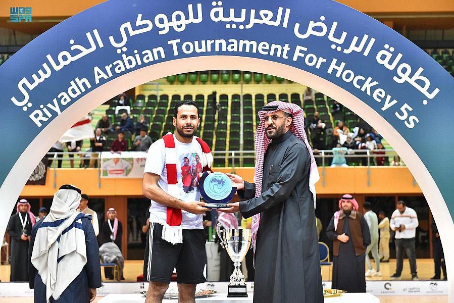 Egyptian team Zamalek were crowned champions of the first Arab Five-a-Side Hockey Championship at the Green Hall stadiums at the Olympic Complex in Riyadh. (SPA)