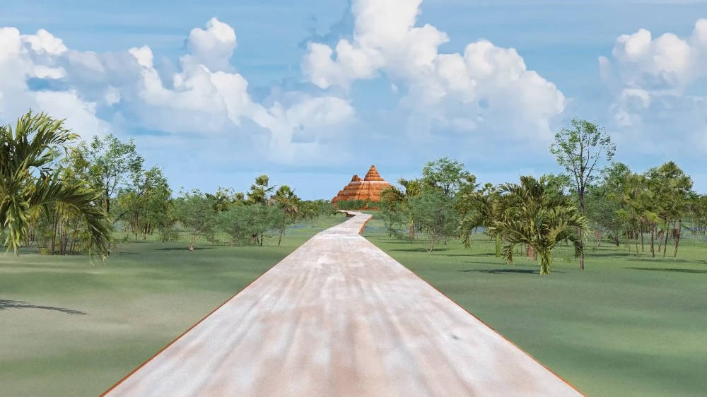 An artist rendering shows a reconstruction of what would have been ancient Maya cities nestled in the area known as the Mirador-Calakmul Karst Basin (MCKB) of northern Guatemala and southern Campeche, Mexico, after a study using LiDAR laser technology by seven foundations and organisations, in this undated handout image. (REUTERS)
