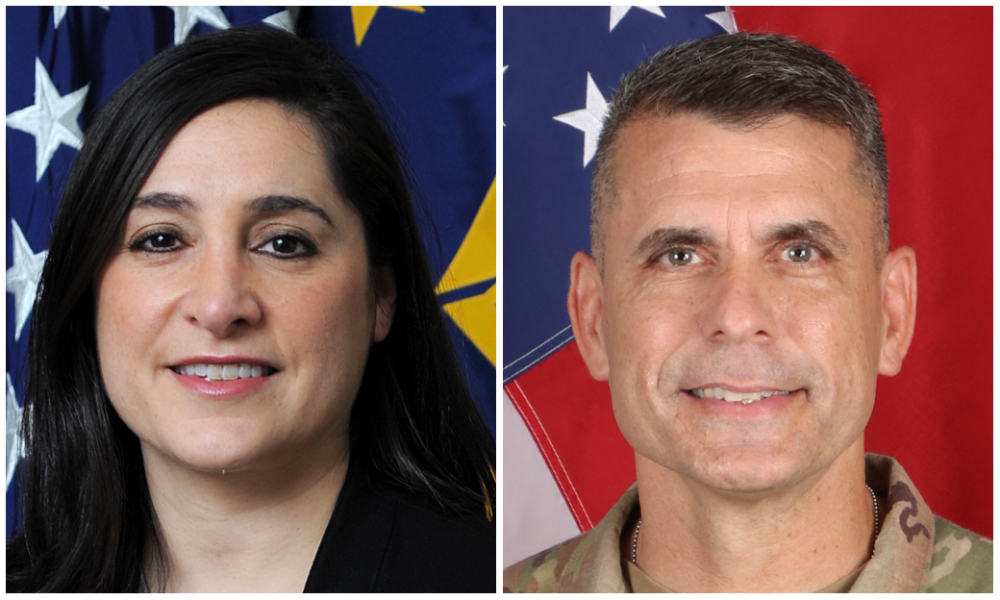 Dana Stroul, the deputy assistant secretary of defense for Middle East and Maj. Gen. Matthew McFarlane, commander of the Combined Joint Task Force — Operation Inherent Resolve.(US Department of Defense)