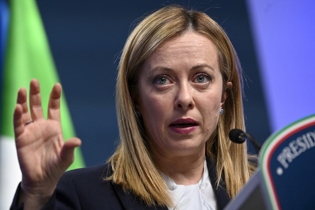 Giorgia Meloni will be received on Saturday by UAE President Mohamed bin Zayed Al-Nahyan. (AFP/File Photo)