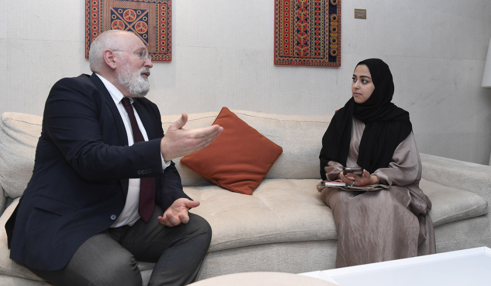 Executive Vice-President for the European Green Deal, Frans Timmermans, and Commissioner for Energy, Kadri Simson visited Saudi Arabia to further strengthen cooperations in clean hydrogen. (Photo/Yazeed Alduwihe)