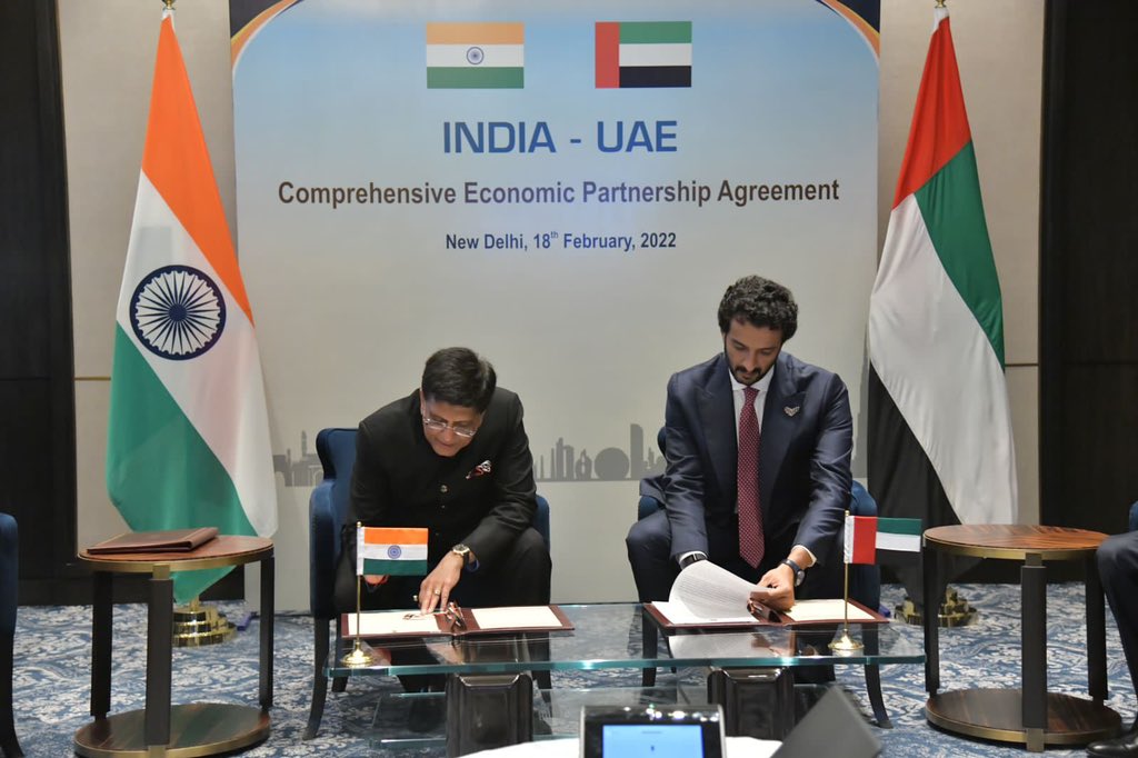 The free trade pact signed with the UAE last year has opened the Emirati market for Indian companies. (@ThaniAlZeyoudi)