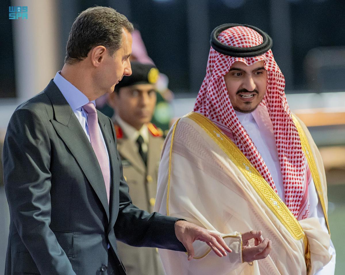 Syrian President Bashar Al-Assad arrives in Jeddah on Thursday. (SPA)