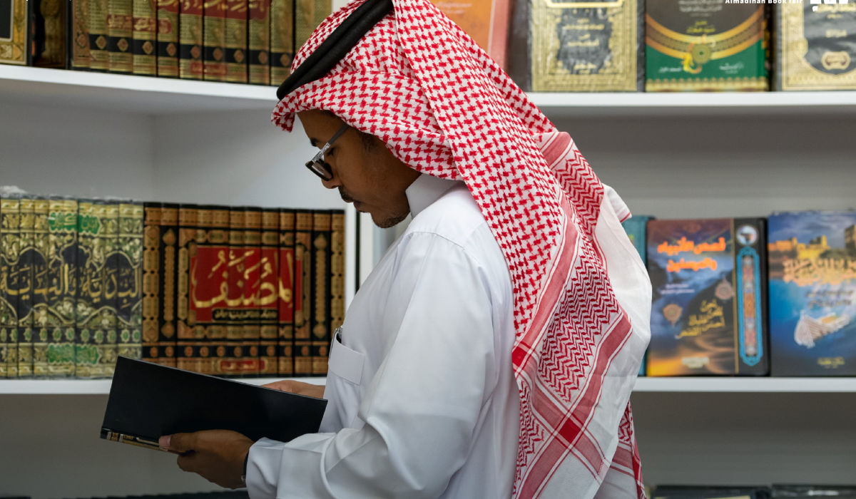 Heritage Commission participates in the Madinah book fair with a special pavilion to shed light on Saudi Arabia's literary legacies. (Twitter @SaudiBookFair)