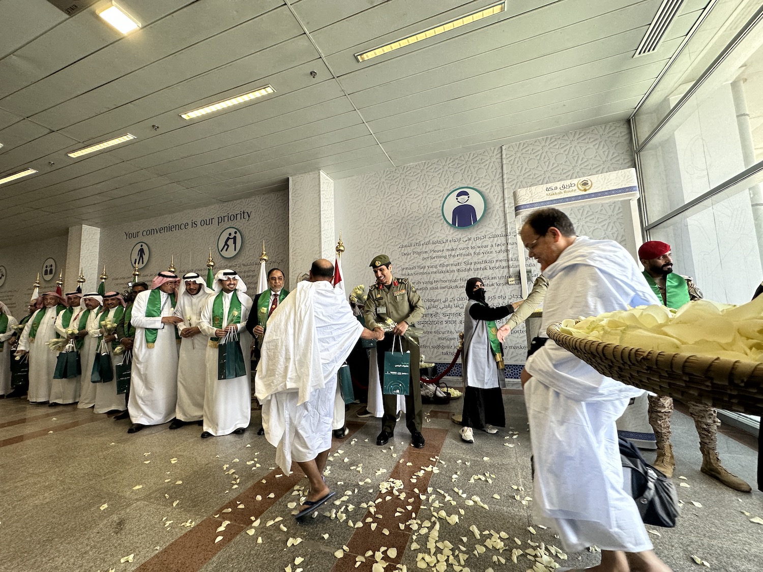 The first batch of Hajj 2023 pilgrims from Bangladesh arrive in Jeddah on Sunday. (AN photo by Nada Hameed)