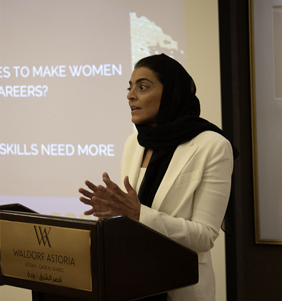 Nora Al-Jindi, director of Dar Al-Hekma University’s marketing program. (AN photo)