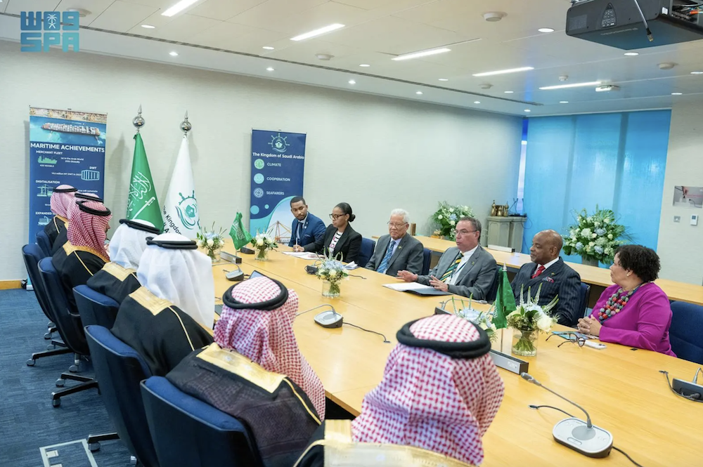 Saudi transport minister held meetings in London on Friday with several officials on the sidelines of the 33rd session of the International Maritime Organization Assembly. (SPA)