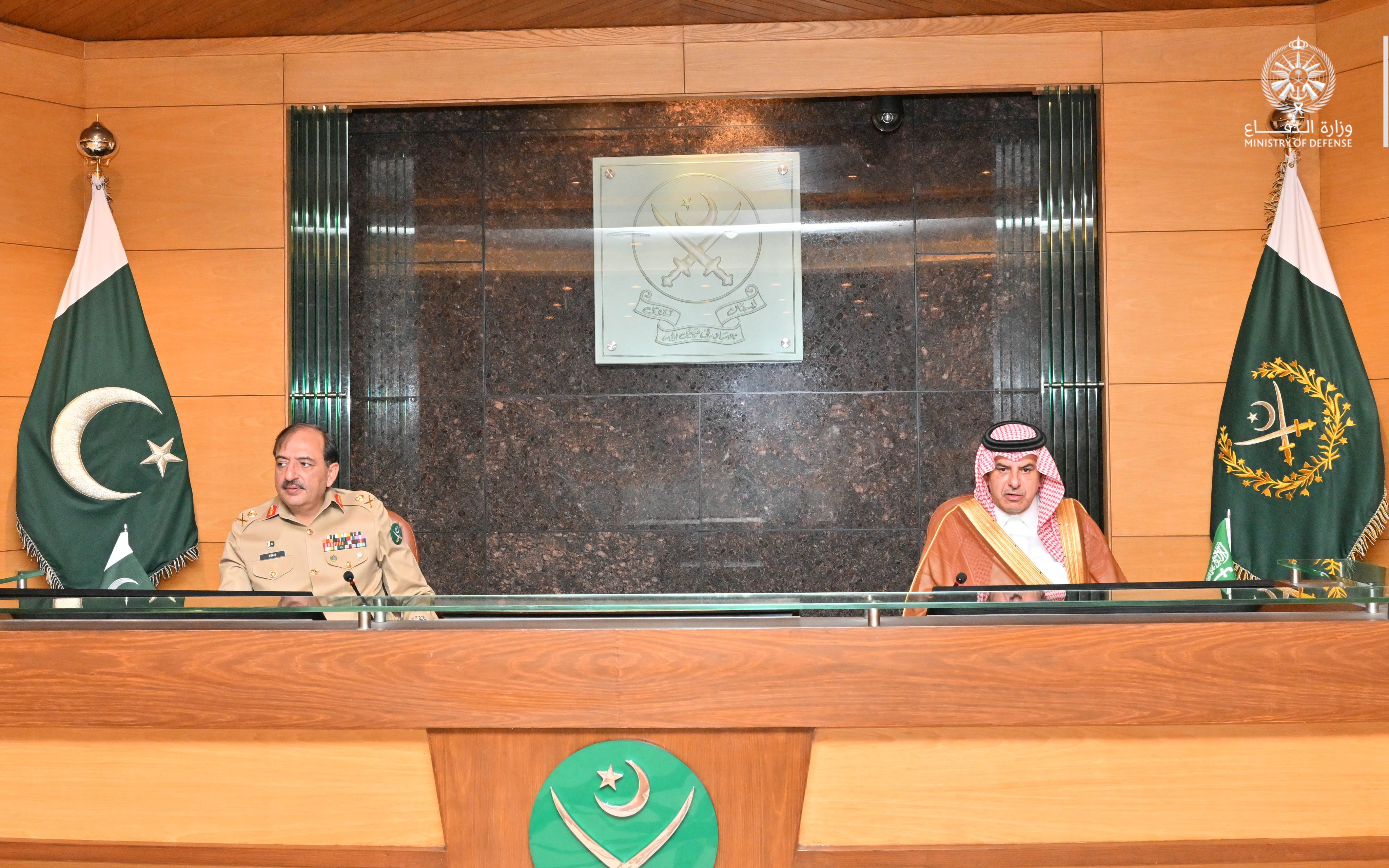 Saudi Arabia’s assistant minister of defense, Talal Al-Otaibi, holds talks with senior Pakistani military officials in Islamabad. (SPA)