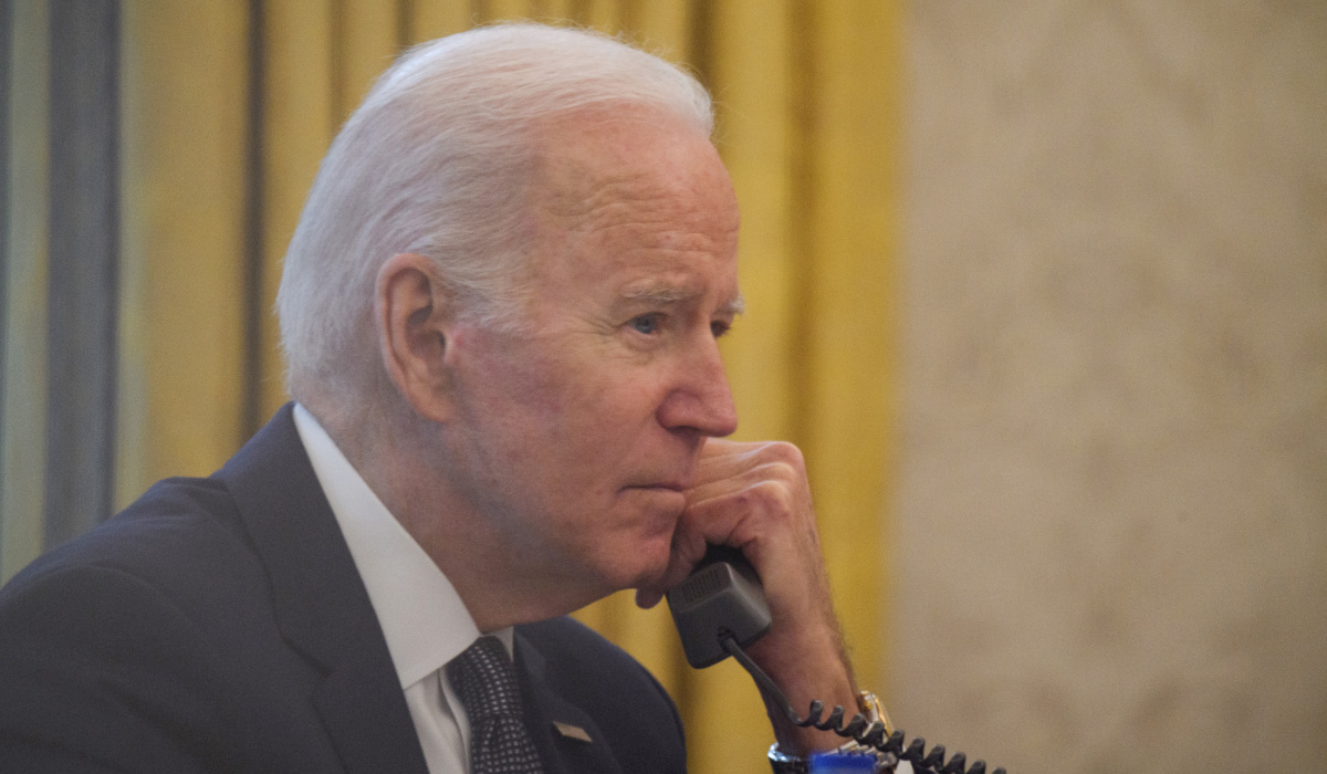 US President Joe Biden speaks on the phone. (AFP file photo)