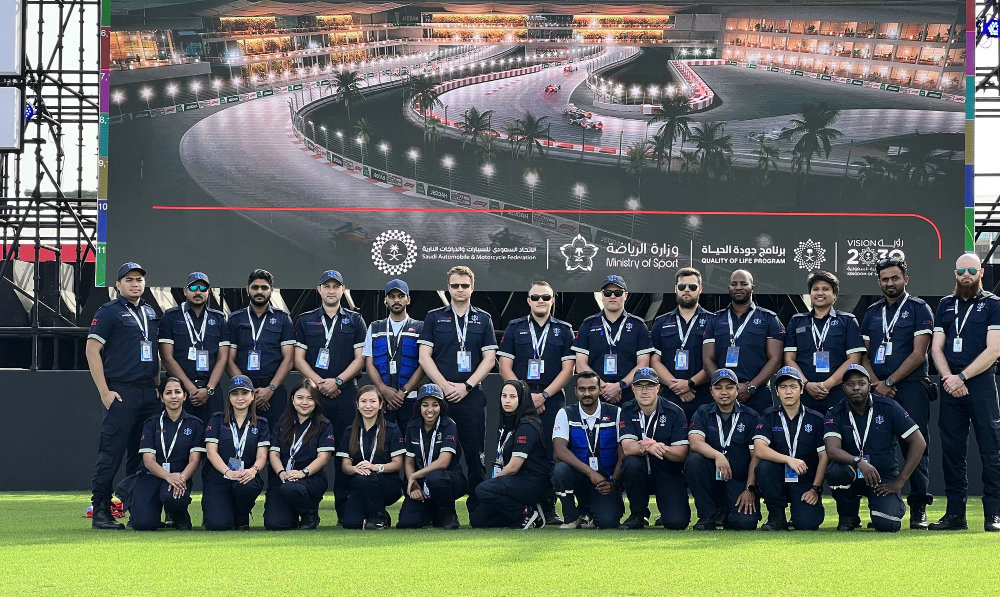 تضمن دورة في الدقيقة السعودية السلامة الصحية في سباق الجائزة الكبرى للفورمولا 1