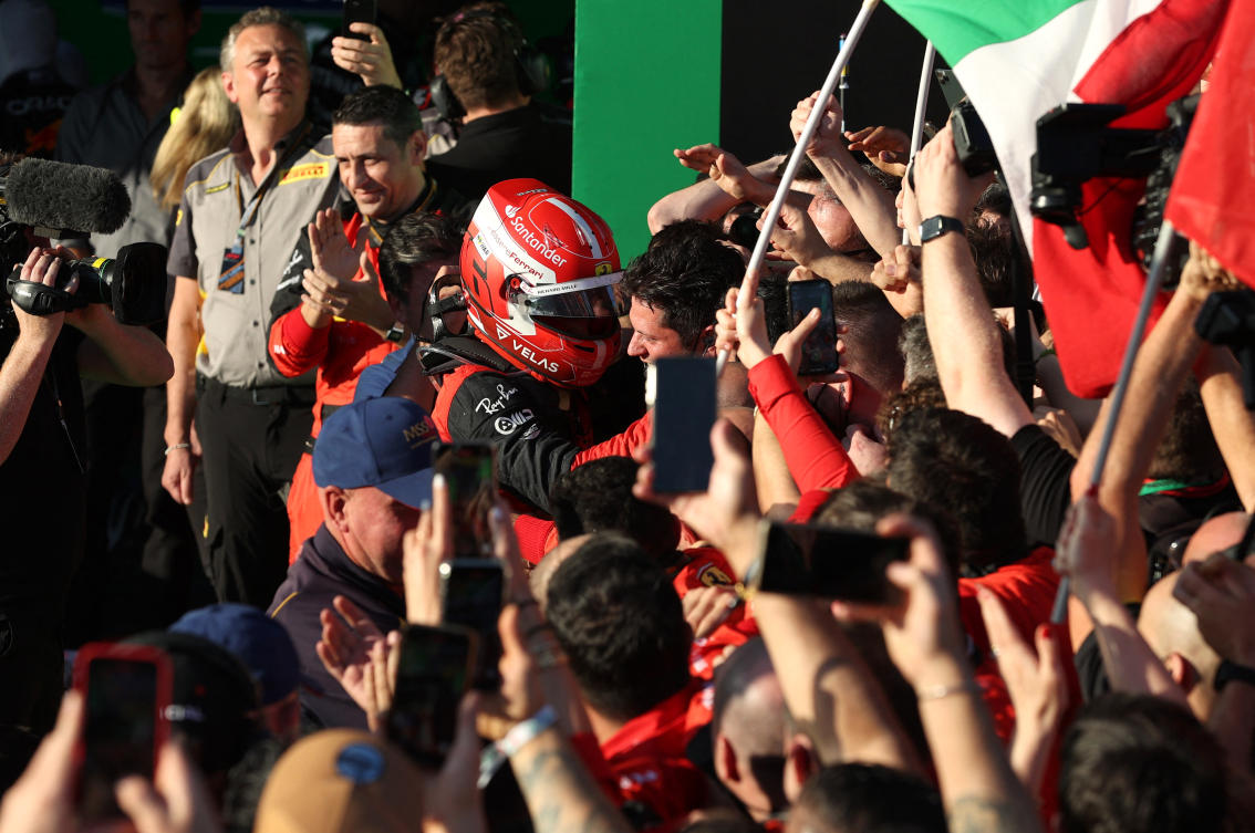 سائق فيراري تشارلز ليكليرك يفوز بسباق الجائزة الكبرى الأسترالي للفورمولا 1