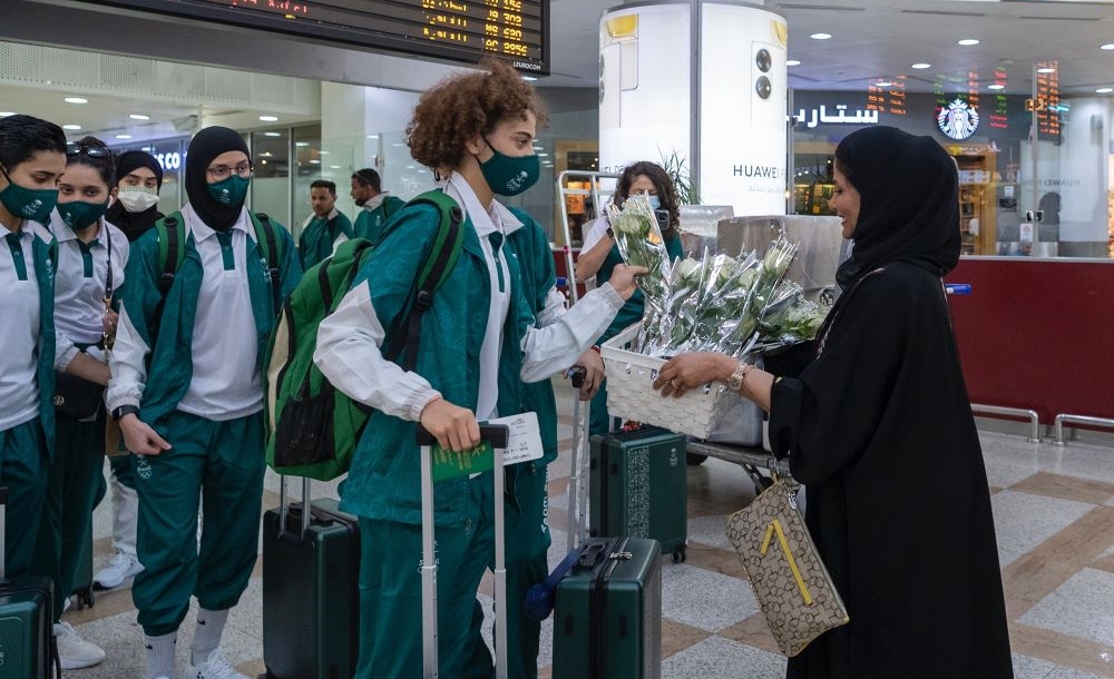 الرياضيون السعوديون يصلون الكويت قبل انطلاق دورة الألعاب الخليجية الثالثة