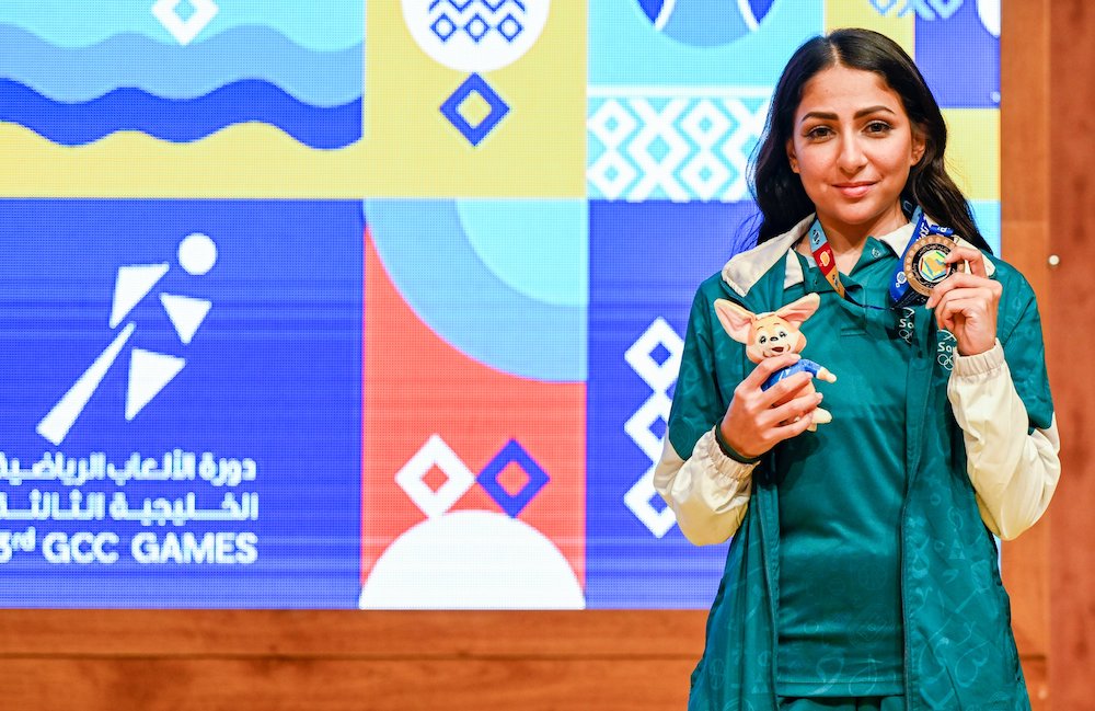 الدراج السعودي تانيا سامباوة يفوز بالميدالية البرونزية في دورة الألعاب الخليجية بالكويت