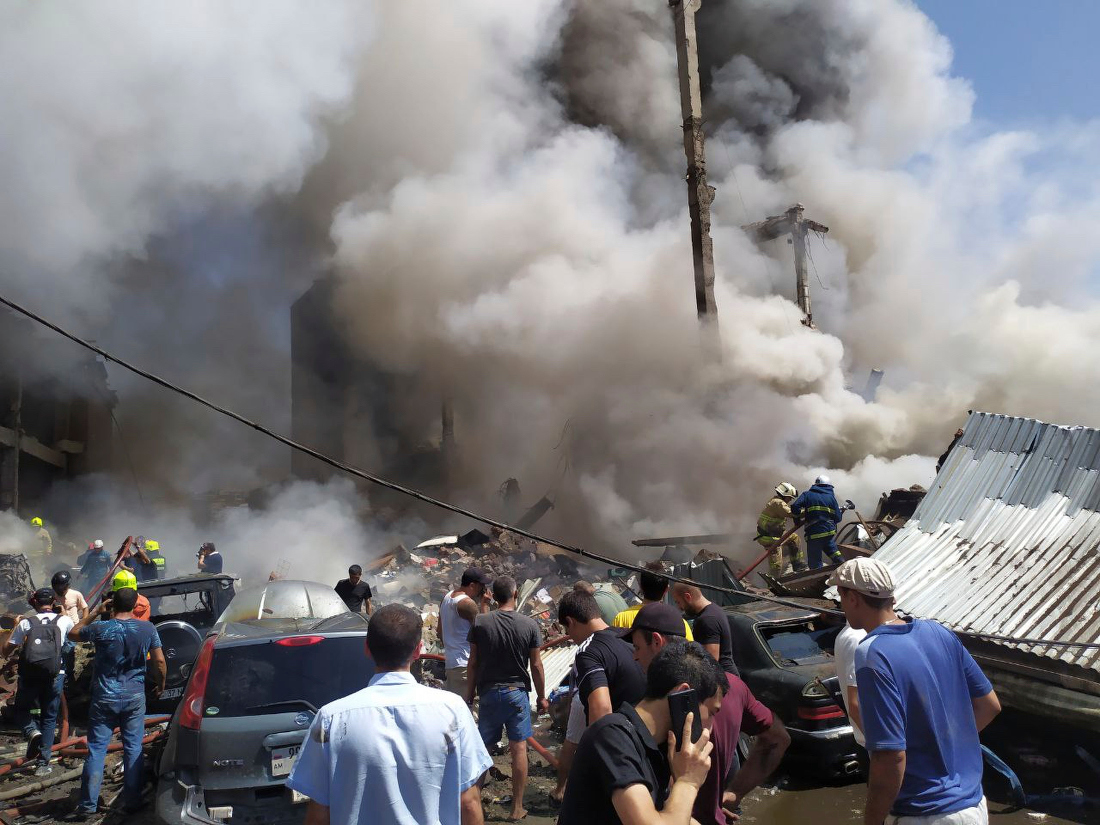 At least 1 dead, 20 injured in explosion at Armenian market thumbnail