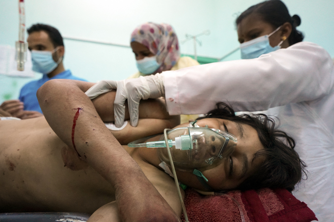 قتل الحوثيون وأصيب 14 ألف طفل ، بحسب منظمة هيومن رايتس ووتش