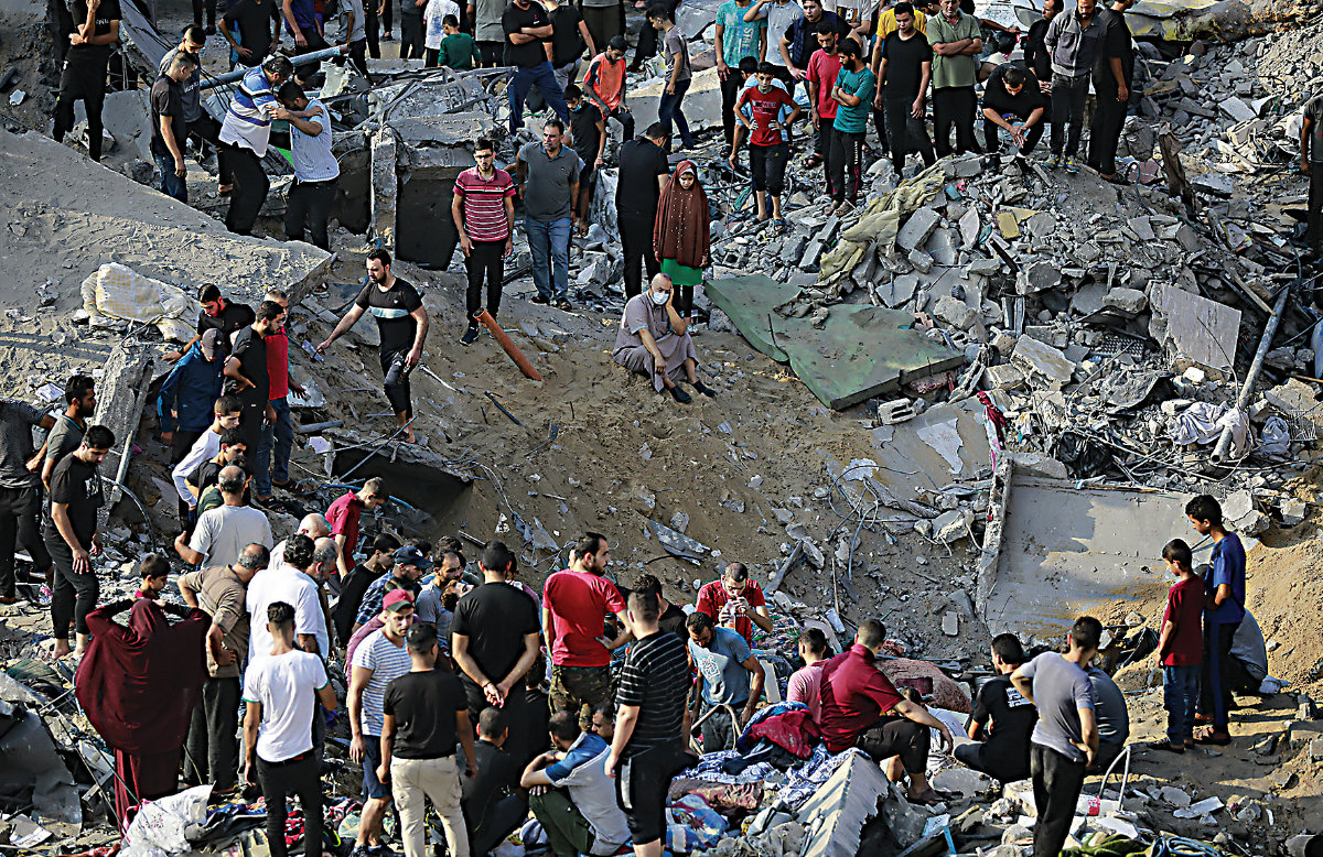 gaza rubble