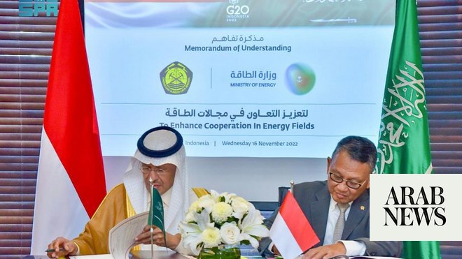 Arab Saudi dan Indonesia menandatangani nota kesepahaman untuk kerja sama di bidang energi