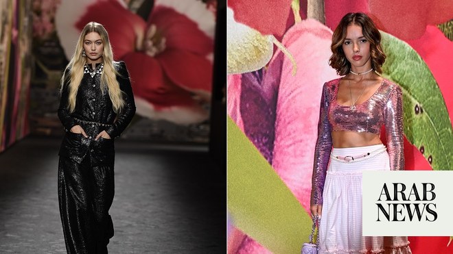 Gigi Hadid hits the runway for Chanel as Lyna Khoudri attends show